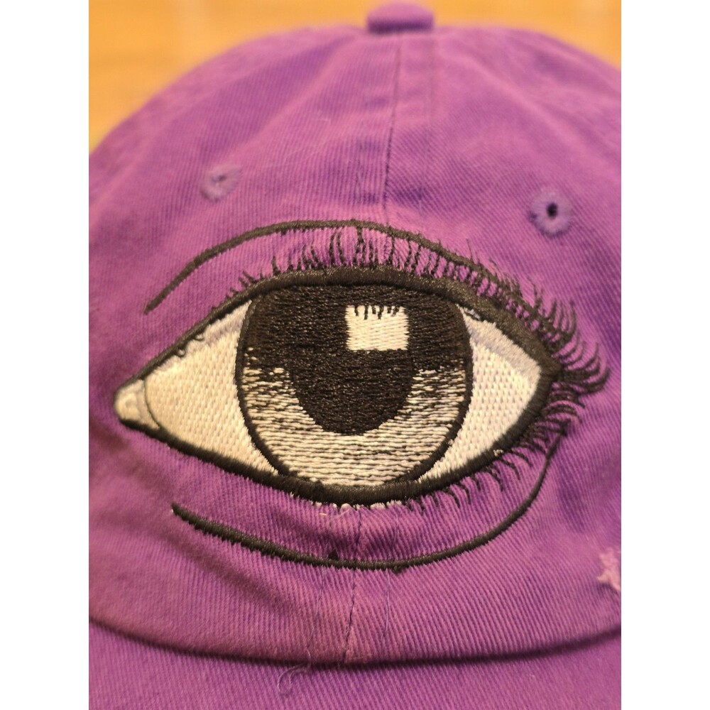 2016 Authentic Jon Stan Purple Distressed Hat With Evil Eye GUC Super Rare - Picture 4 of 13